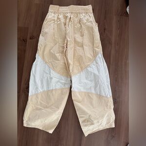 Cream and white fp movement wide leg pant.